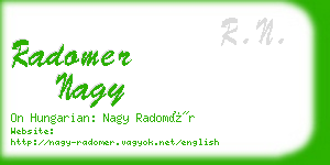 radomer nagy business card